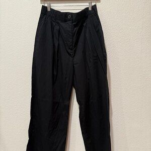 Abercrombie & Fitch Wide Leg Cuffed Black Pants Size Medium
